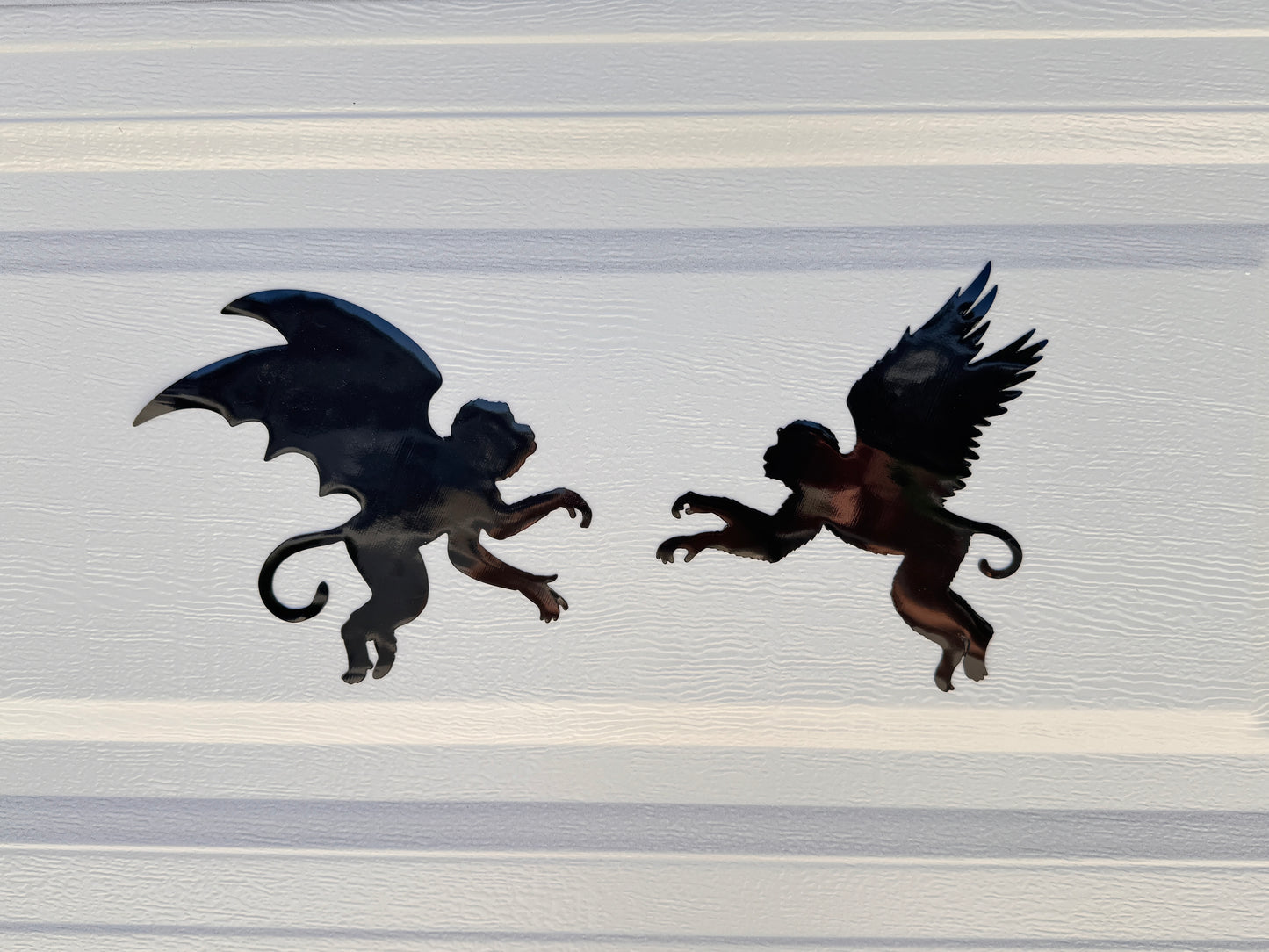 Halloween Flying Monkeys Garage Door Magnets: Flying Monkeys Beware Silhouette Set