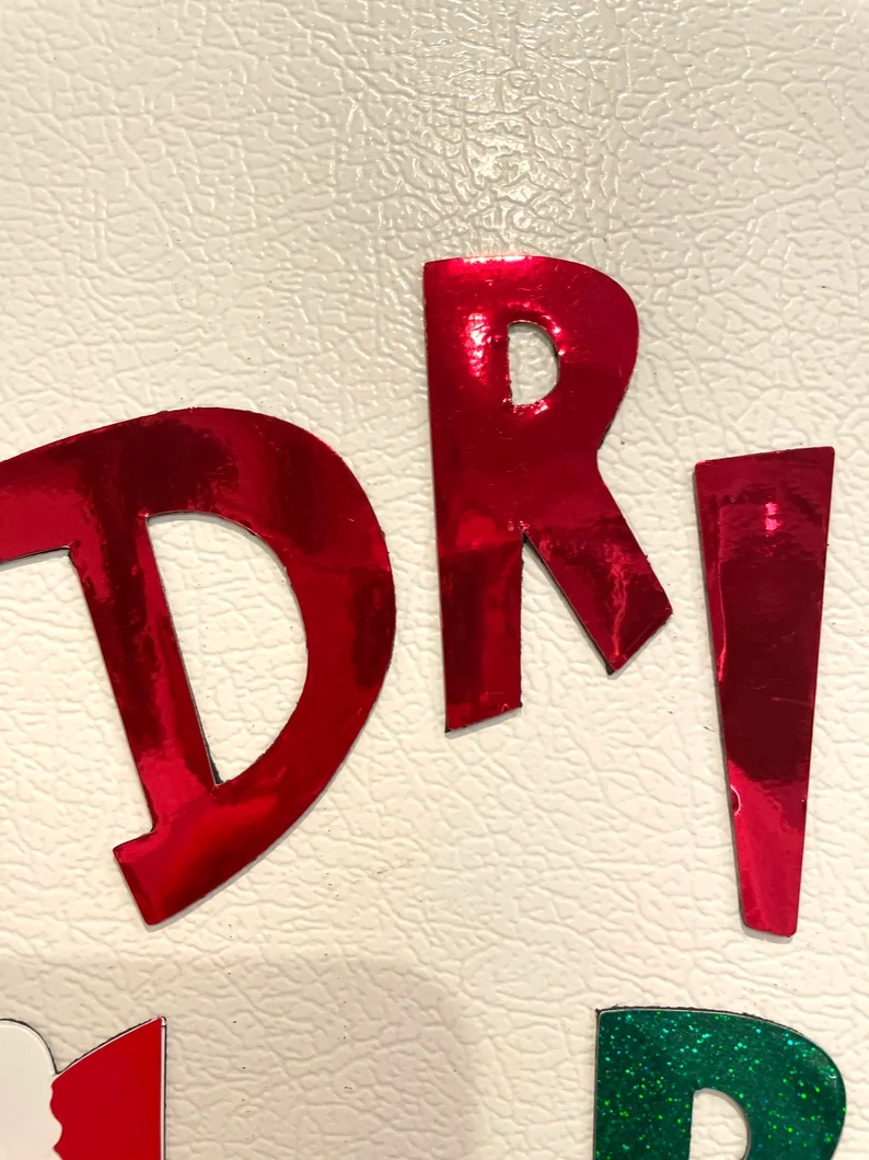 Drink Up Grinches Fridge Magnets | Reusable decorations | Christmas decorations image 7