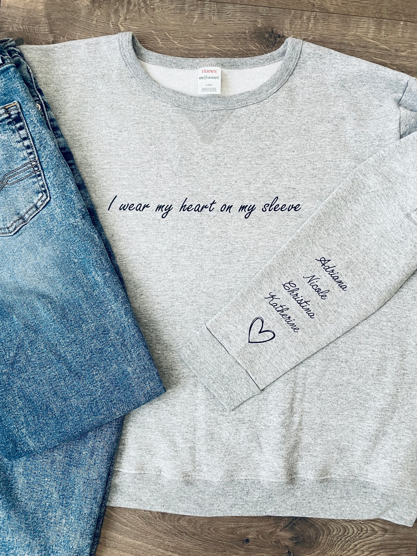 I wear my heart on my sleeve sweatshirt image 0