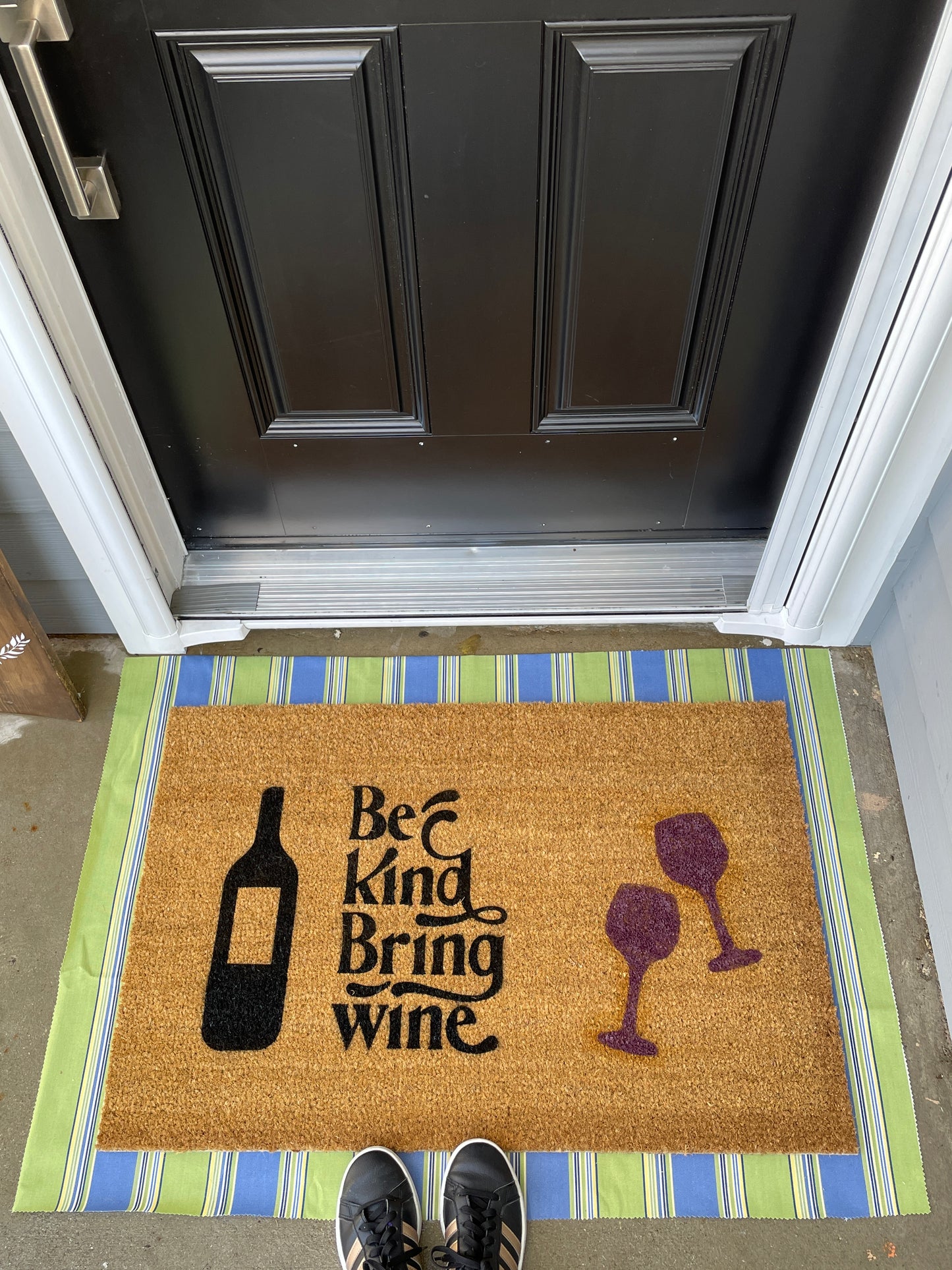 Be Kind, Bring Wine Door Mat image 3