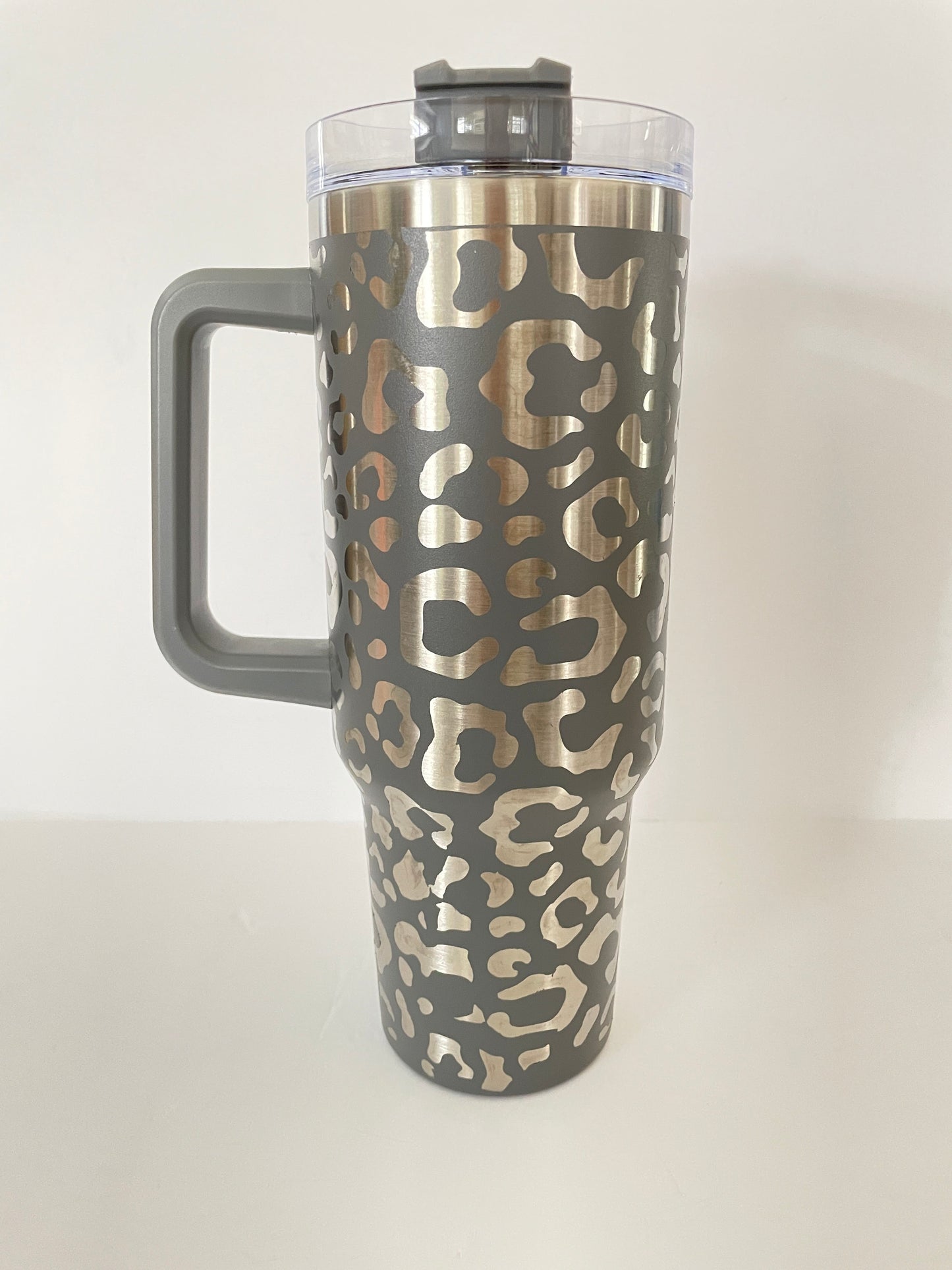 Engraved Leopard Cheetah Stanley Dupe 40oz tumbler, Personalized with name image 6