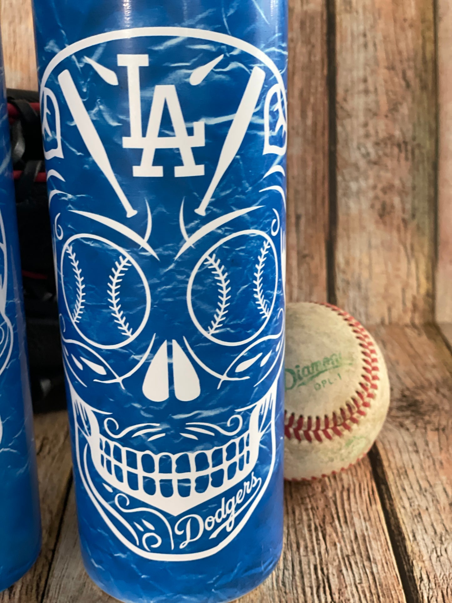Sugar Skull Los Angeles Dodgers Baseball 20 oz tumbler image 8