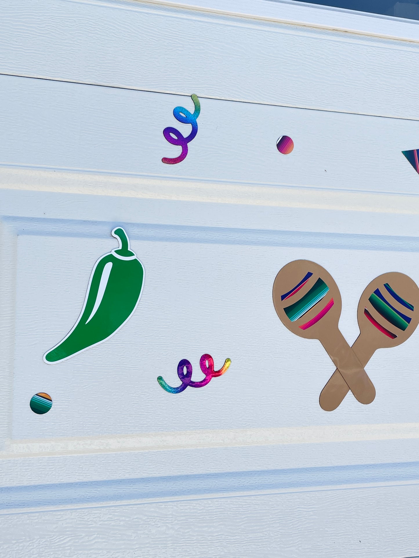 It's Fiesta Time Garage Door Magnets, Outdoor Decorations, Serape pattern decor image 10