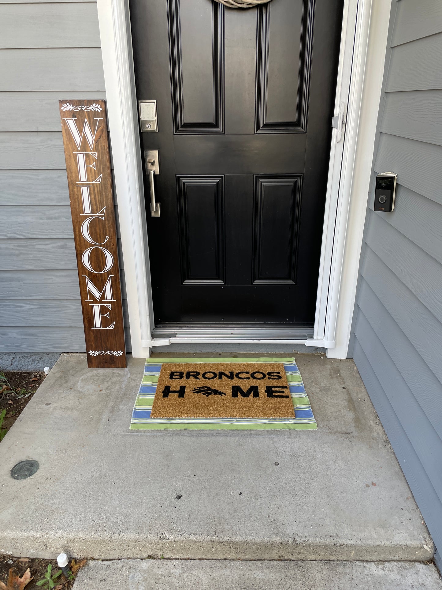 Denver Broncos Door Mat | Welcome Mat | Colorado Door Mat image 1