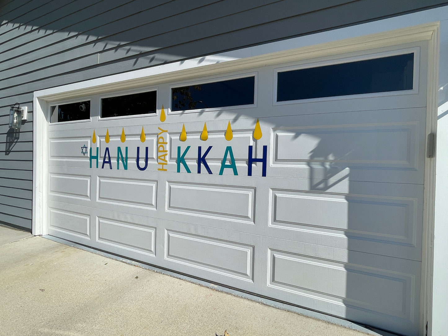Happy Hanukkah Garage Door Magnets, Jewish Holiday Decorations, Star of David image 9