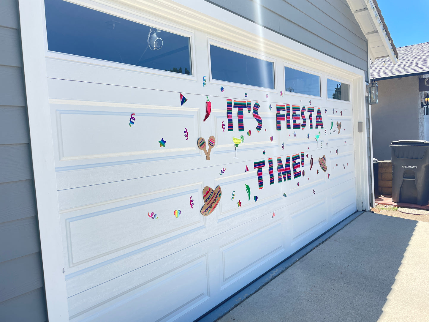 It's Fiesta Time Garage Door Magnets, Outdoor Decorations, Serape pattern decor image 14