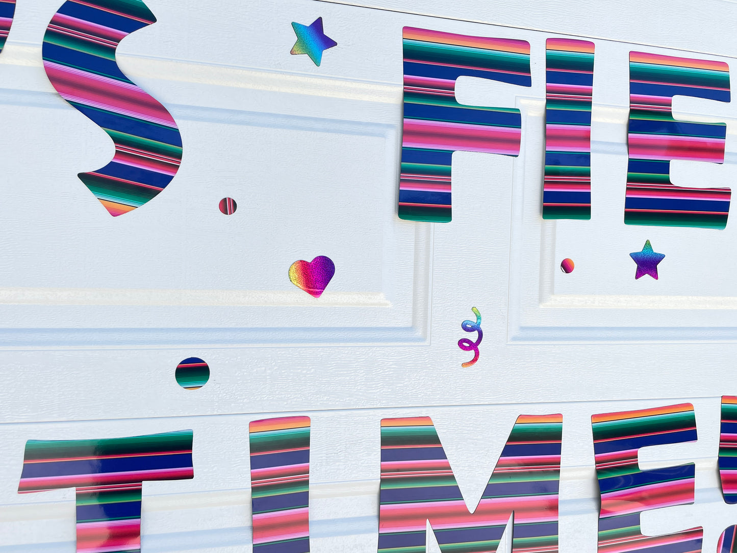 It's Fiesta Time Garage Door Magnets, Outdoor Decorations, Serape pattern decor image 11