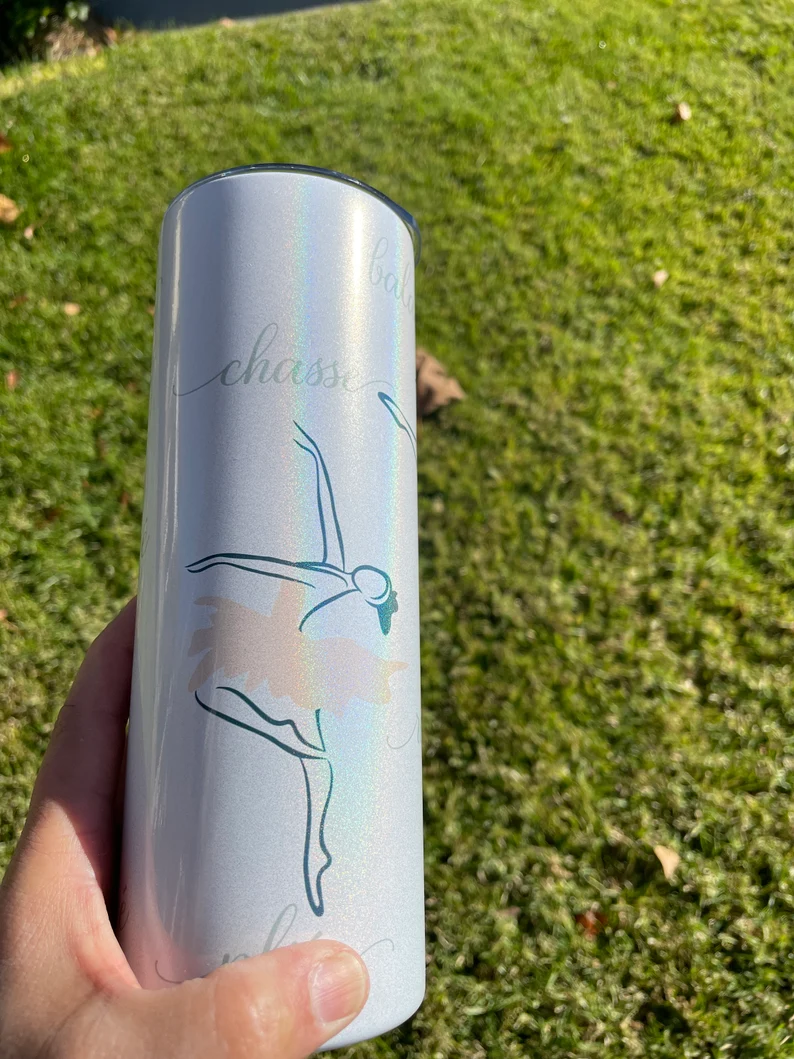 Ballerina's 20 oz Tumbler | Three Ballerina's dancing | Ballet movements image 2