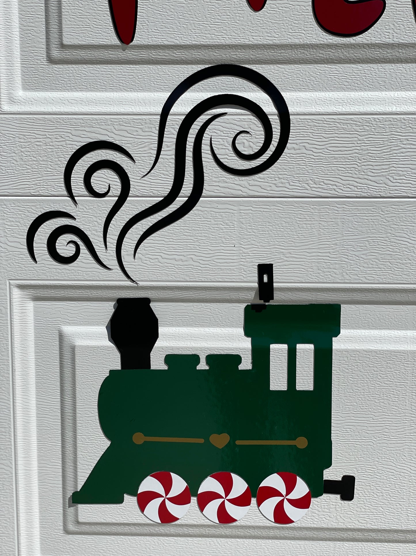 Santa's Train set with sled Magnet decorations | Garage Door | Train Set image 3