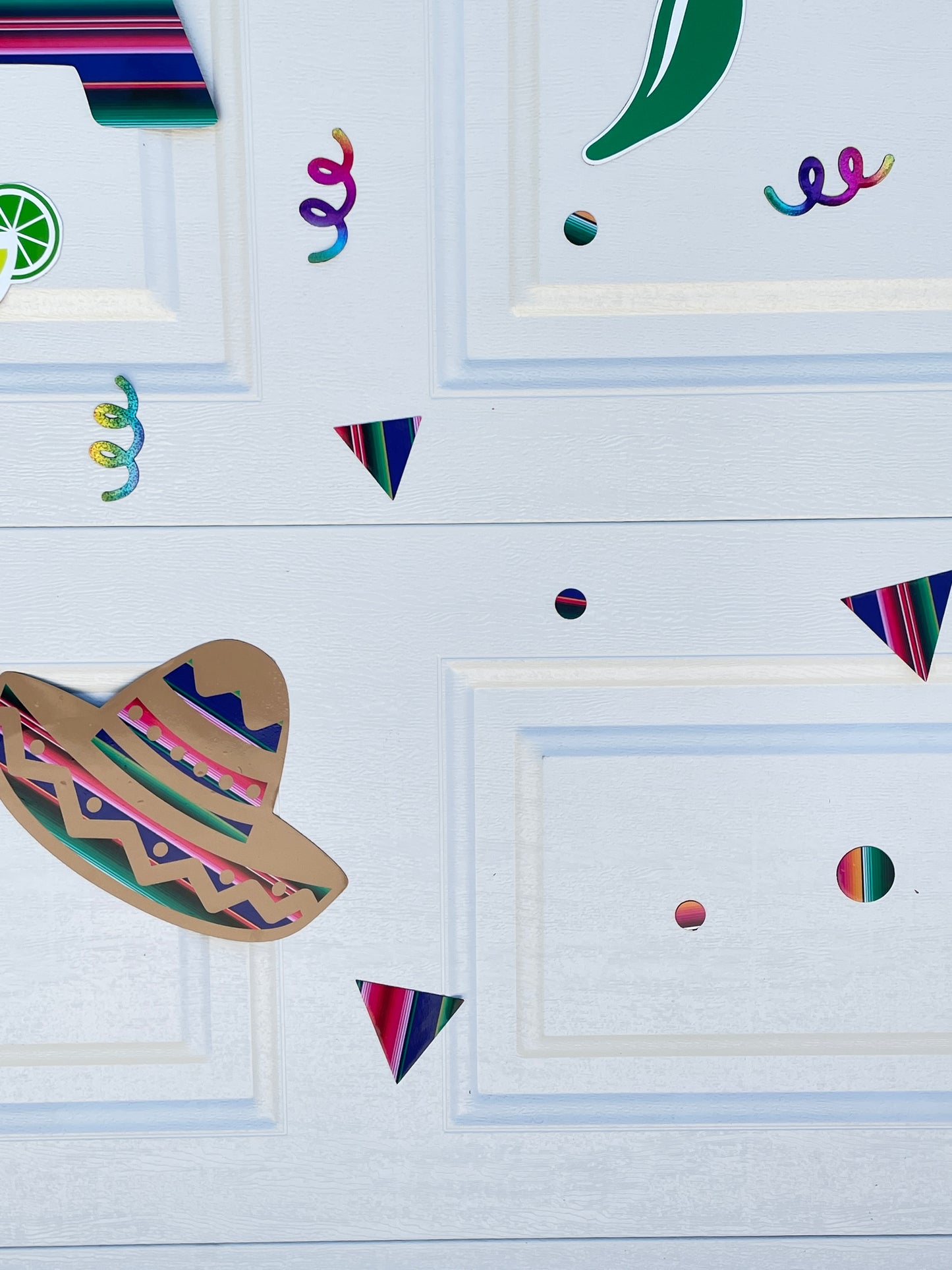 It's Fiesta Time Garage Door Magnets, Outdoor Decorations, Serape pattern decor image 7