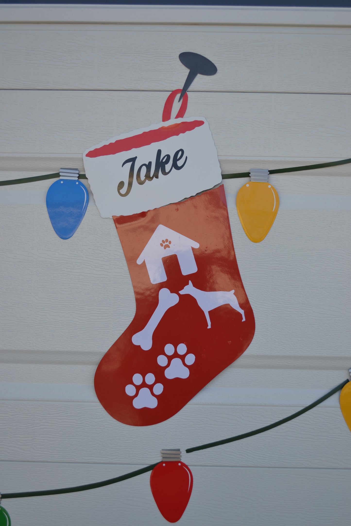 Personalized Christmas Stocking Garage Magnets - Christmas Stockings - Merry Chr image 1