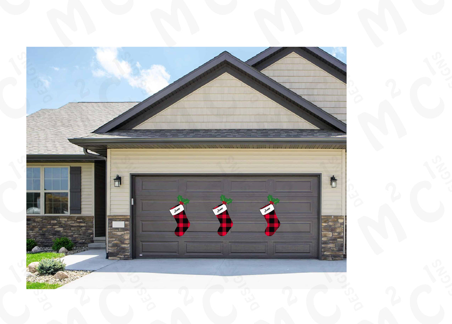 Personalized Christmas Stocking Garage Magnets - Christmas Stockings - Merry Chr image 6