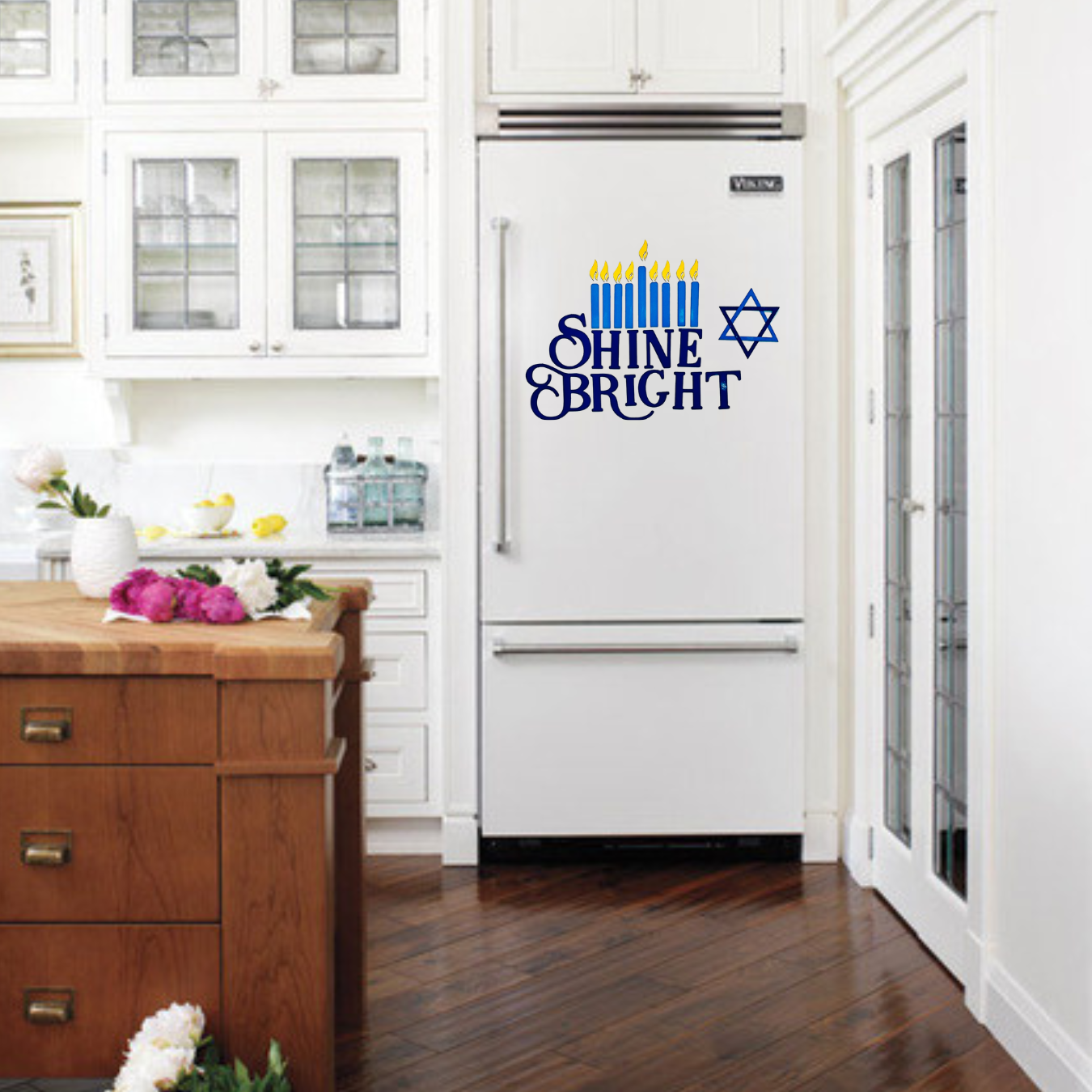 Happy Hanukkah Fridge Magnets, Jewish Holiday Decorations image 2