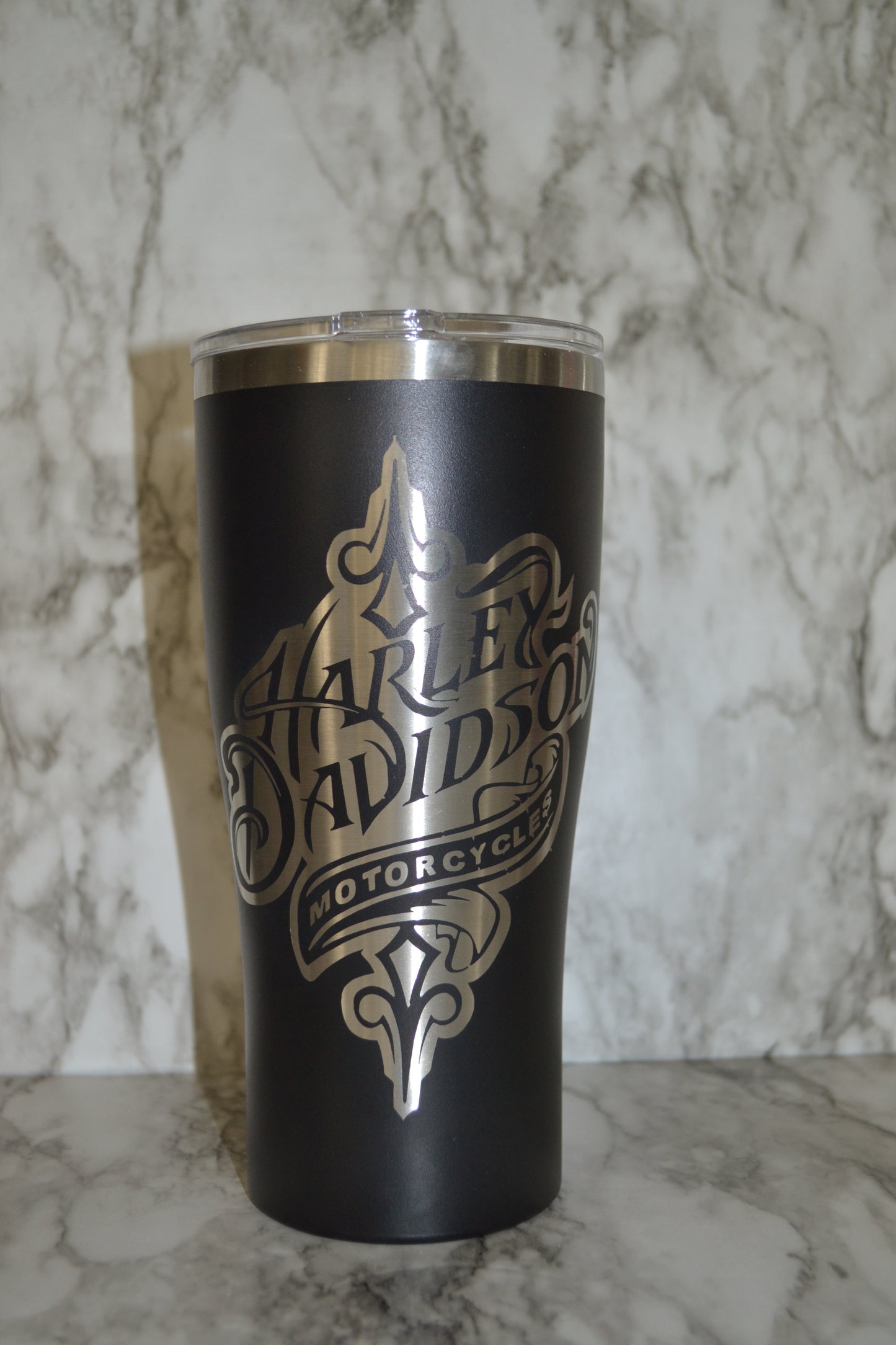 Harley-Davidson engraved tumbler, Motorcycle Tumbler, Biker water bottle image 7