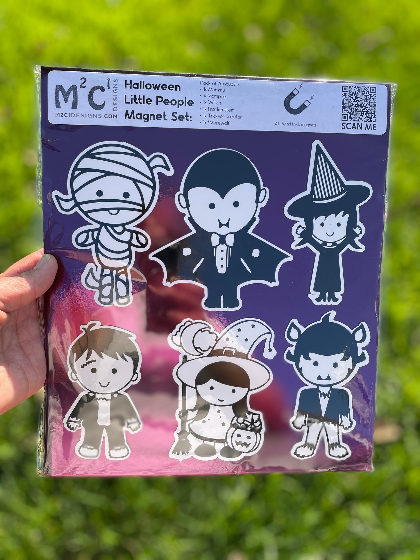 Halloween Fridge Magnet Set Pack of 6 / Halloween Party Decoration image 4