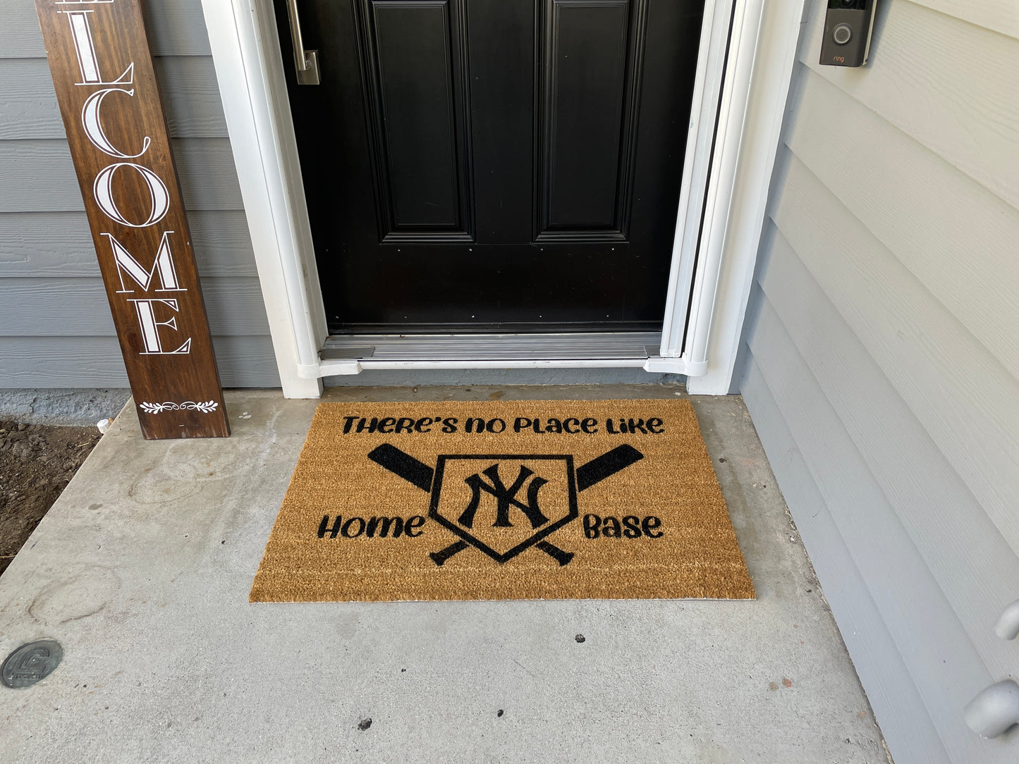 NY Yankees Door Mat | Yankees Welcome Mat | No place like home base doormat image 3