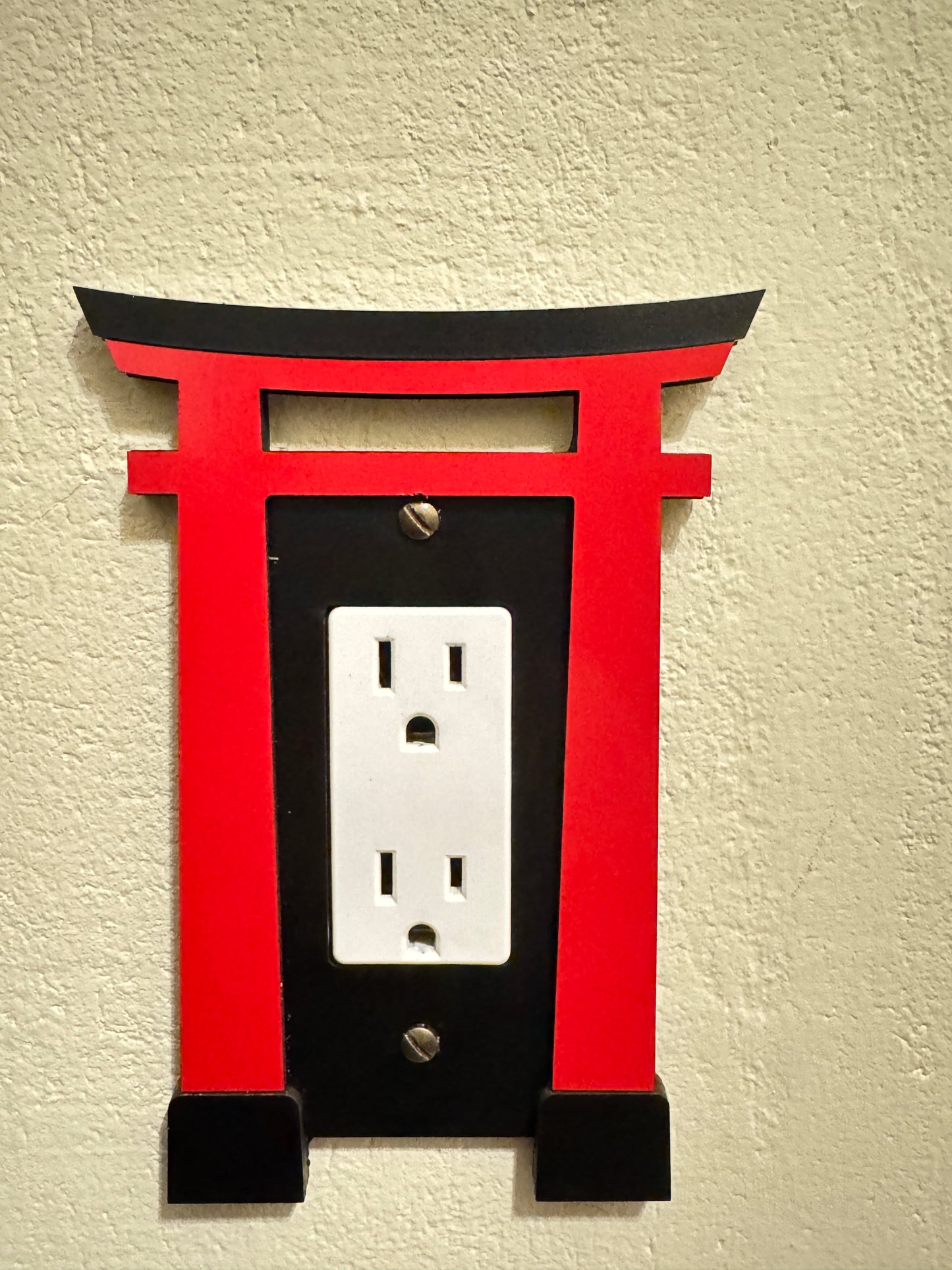 Japanese Torii Gate (Asian Temple icon, Japan design) Wood Cover Plate for Light image 10