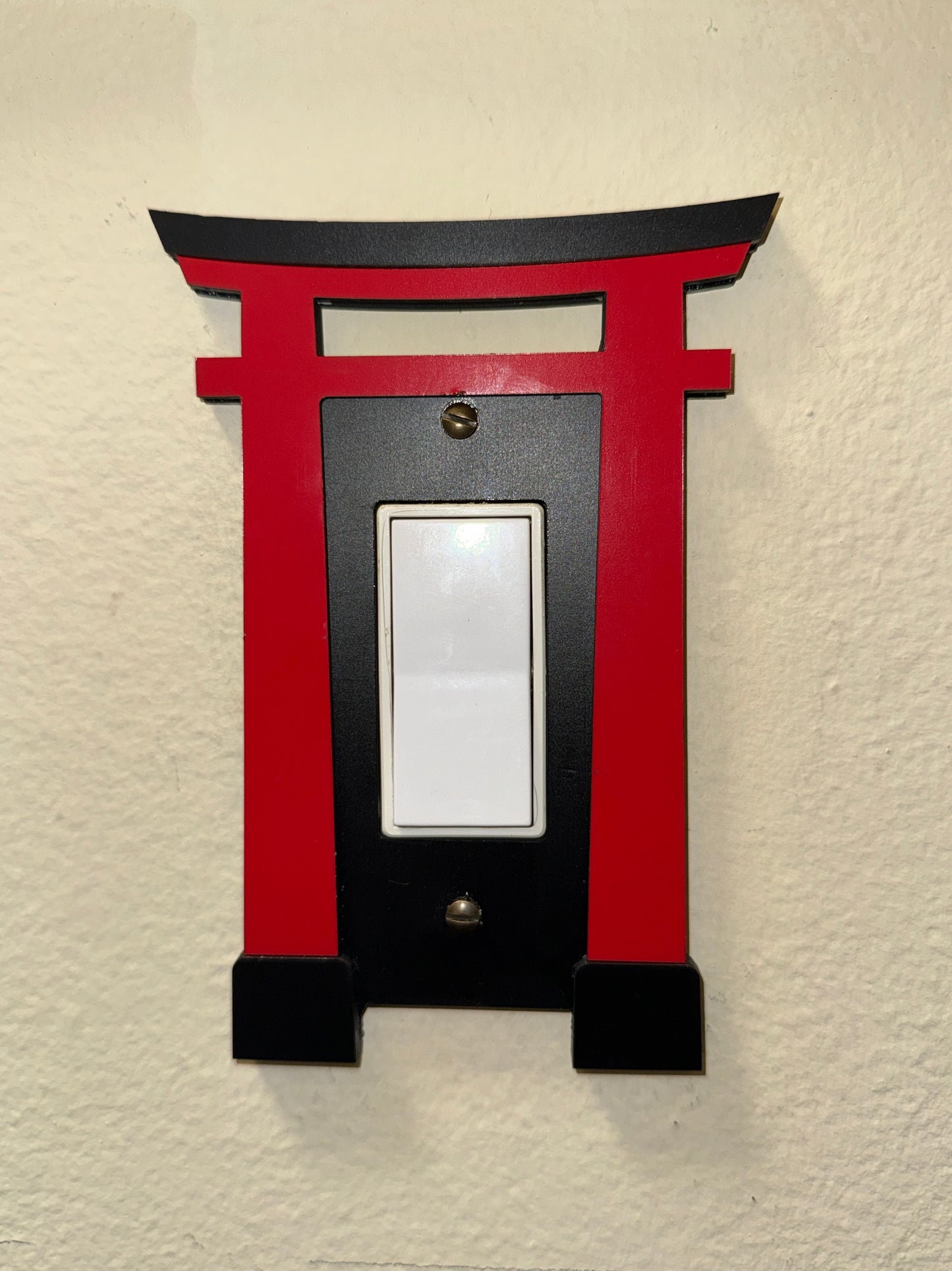Japanese Torii Gate (Asian Temple icon, Japan design) Wood Cover Plate for Light image 6