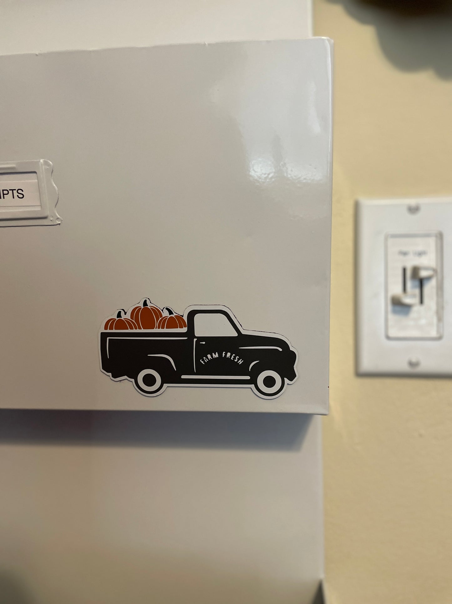 Vintage Truck full of Pumpkins Magnet | Farm Fresh Pumpkins Magnet image 4