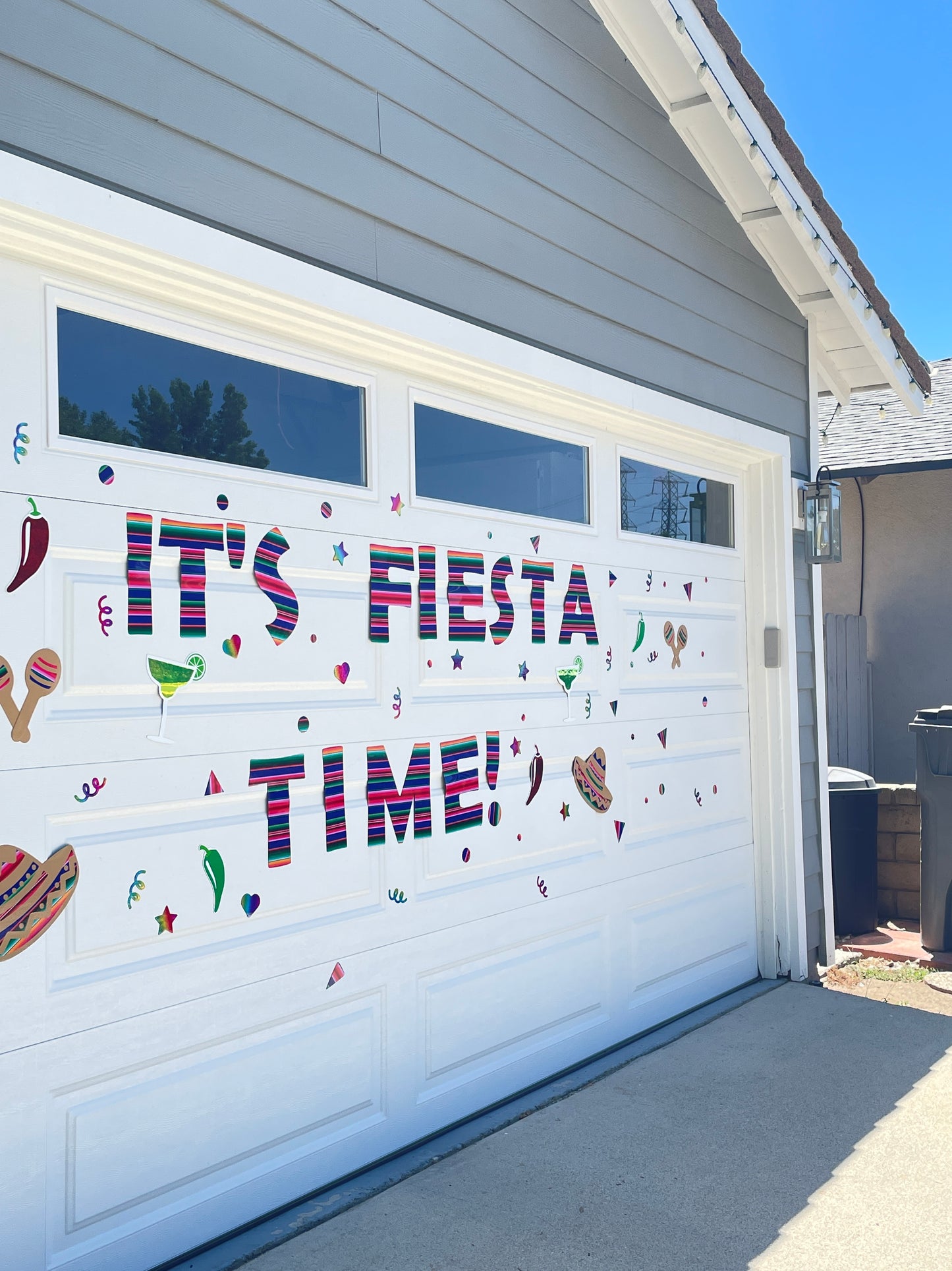 It's Fiesta Time Garage Door Magnets, Outdoor Decorations, Serape pattern decor image 13
