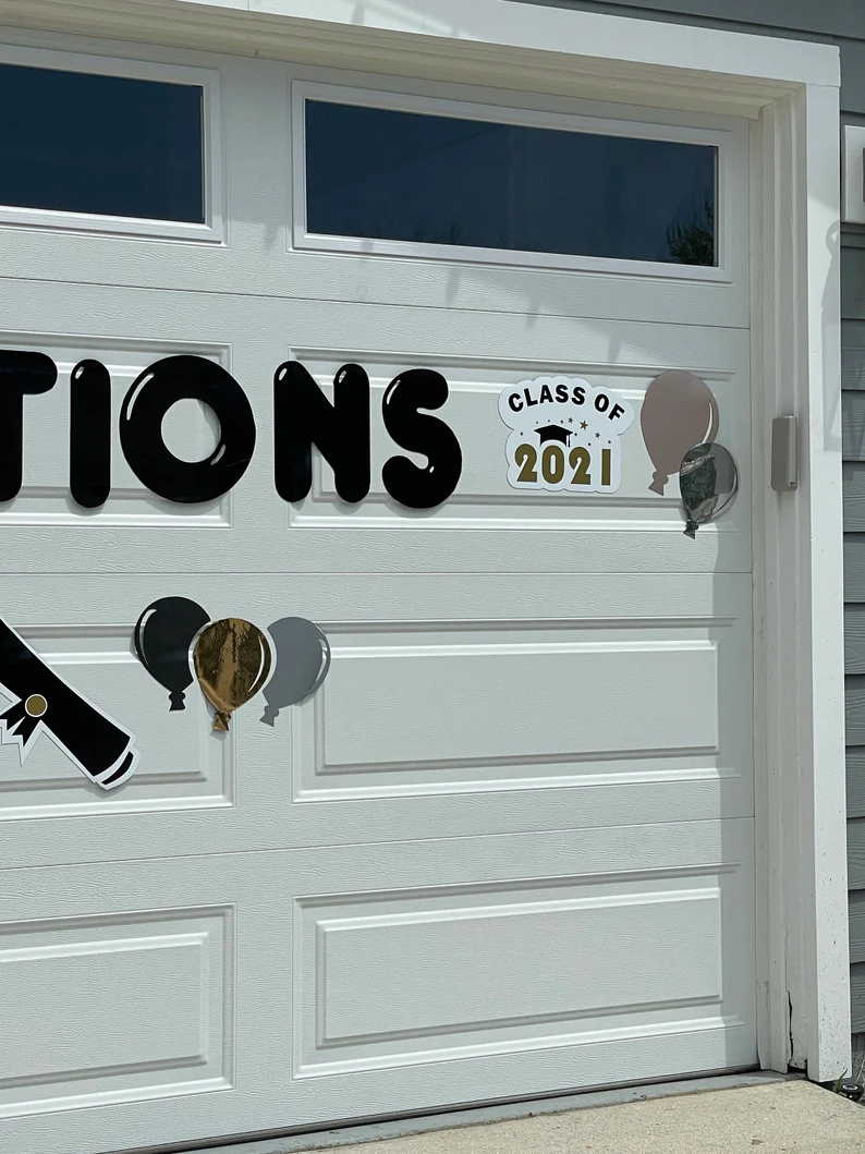 Class of 2022 signs, Reusable Graduation sign, yard signs, garage door decor image 8