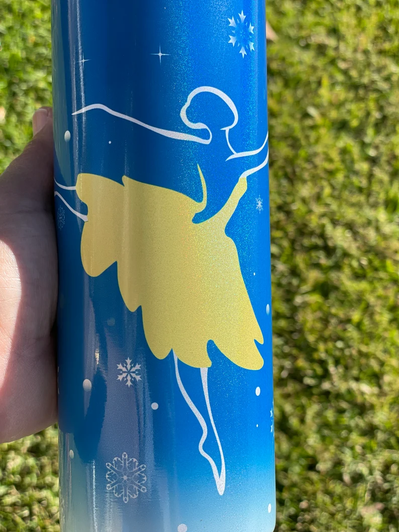 Nutcracker Ballet 20 oz Tumbler | Shimmer | Prince and Ballerina Clara image 4