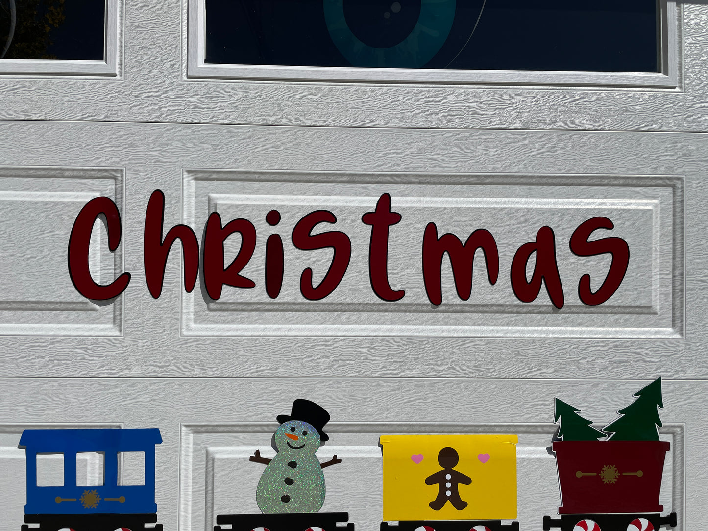 Santa's Train set with sled Magnet decorations | Garage Door | Train Set image 10