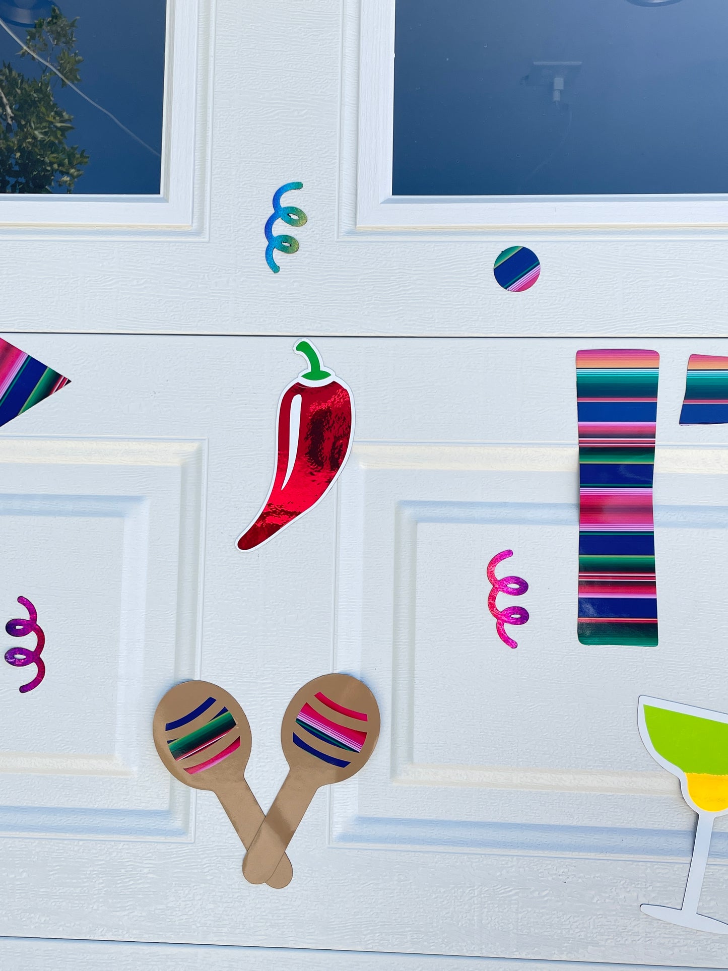 It's Fiesta Time Garage Door Magnets, Outdoor Decorations, Serape pattern decor image 12