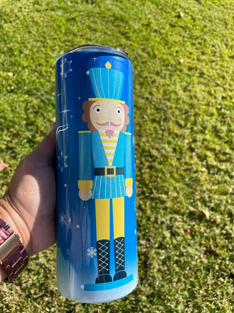 Nutcracker Ballet 20 oz Tumbler | Shimmer | Prince and Ballerina Clara image 2