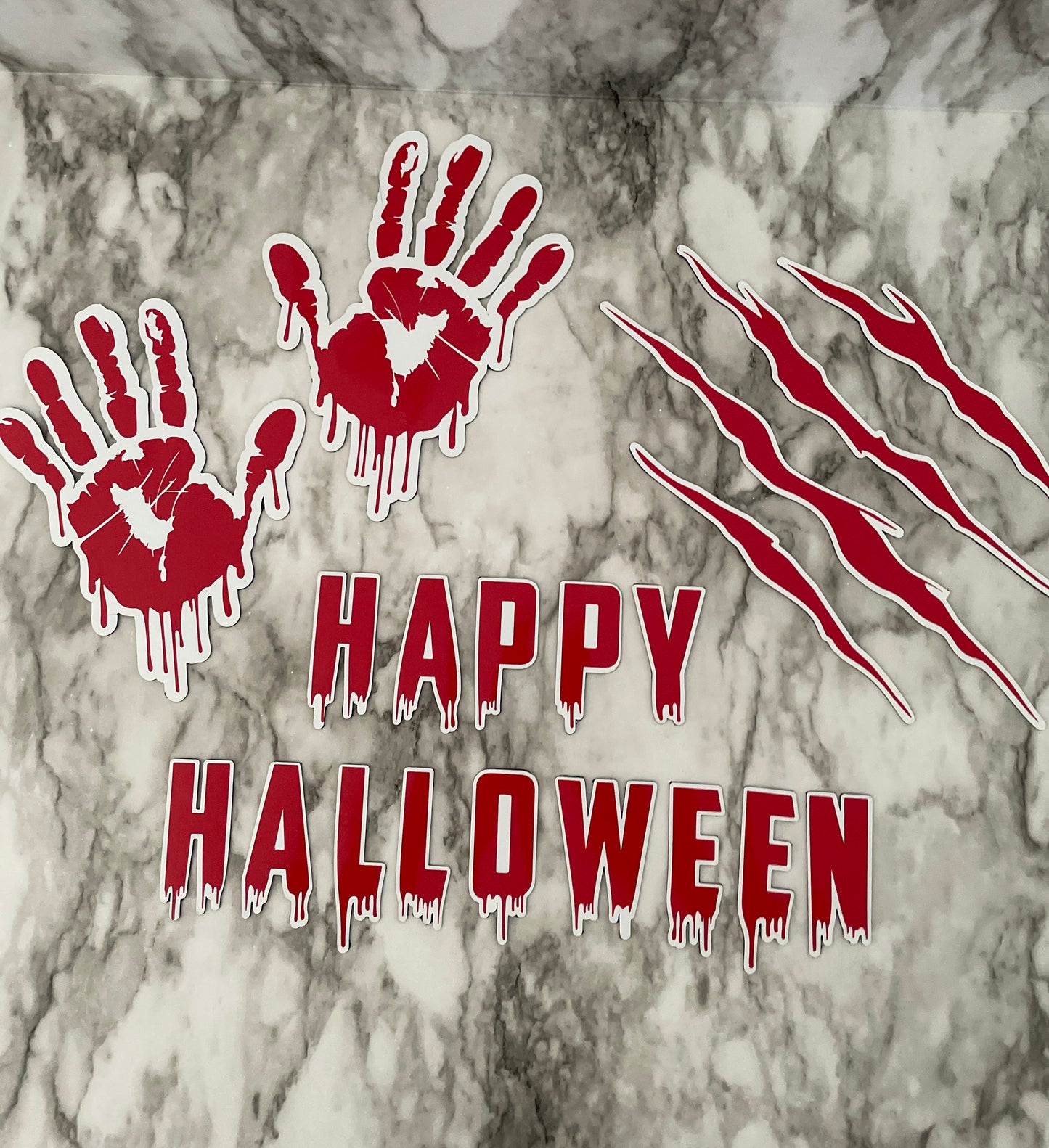 Bloody Happy Halloween Red Fridge Magnets | Reusable decorations image 7