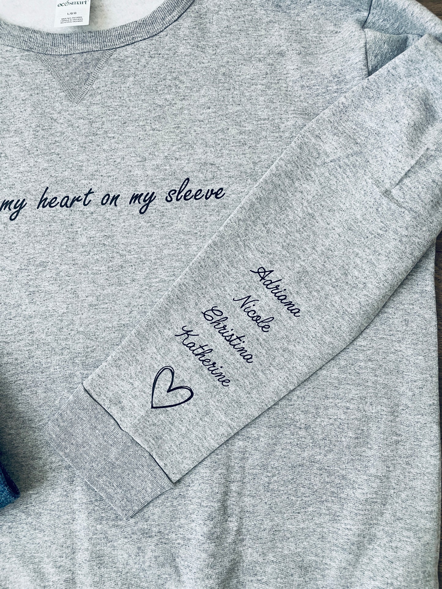 I wear my heart on my sleeve sweatshirt image 1