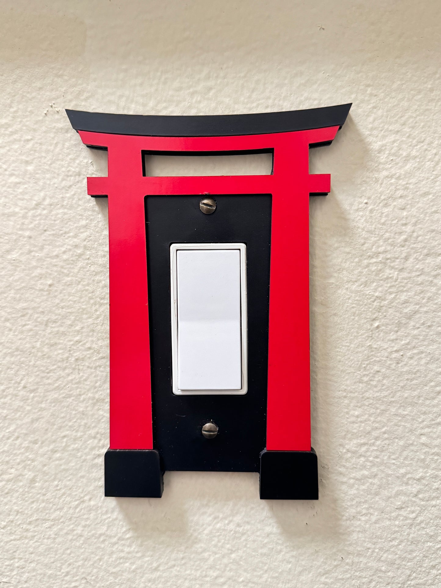 Japanese Torii Gate (Asian Temple icon, Japan design) Wood Cover Plate for Light image 13