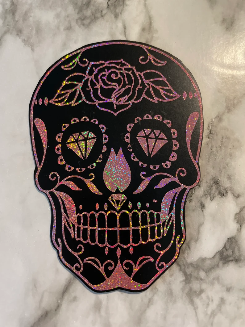 Sugar Skull Day of the Dead Magnets | Halloween Skull Magnets image 1