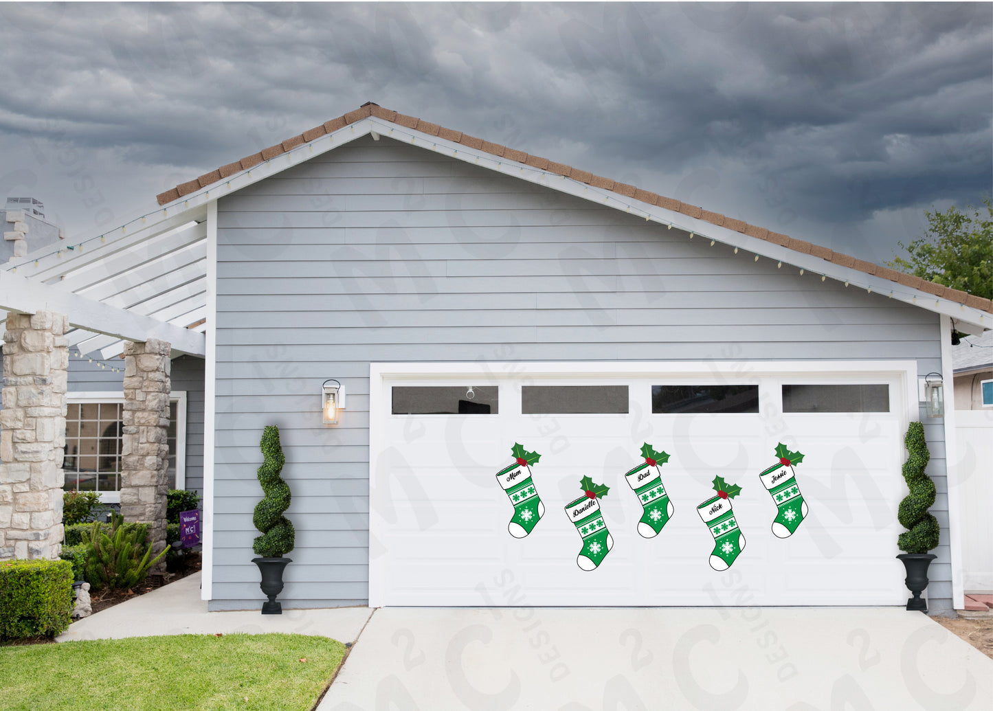 Personalized Christmas Stocking Garage Magnets - Christmas Stockings - Merry Chr image 4