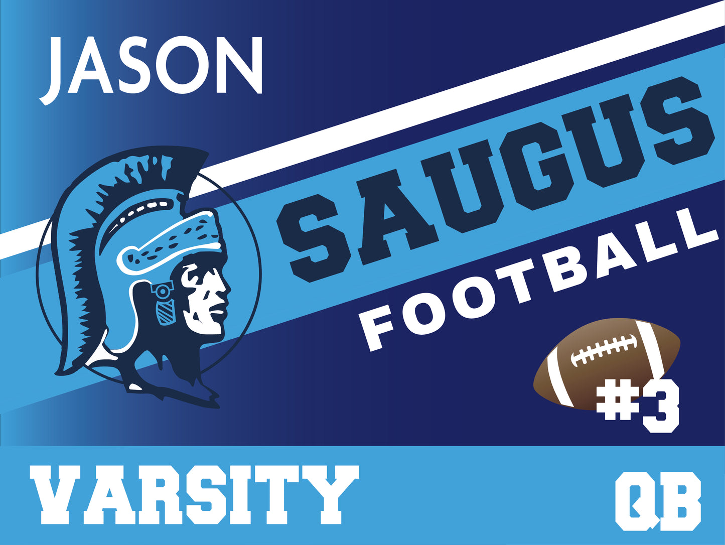 Personalized Saugus High School Football Yard sign image 1