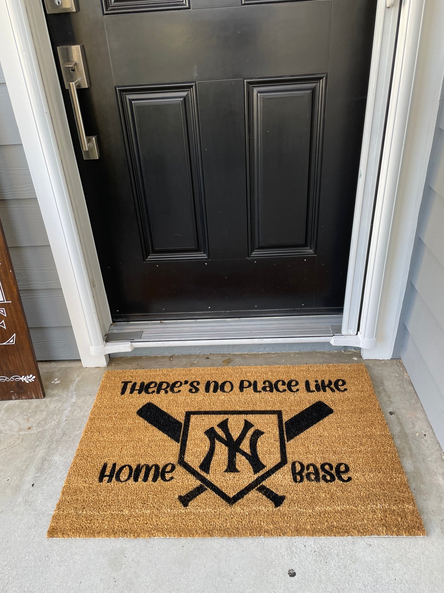 NY Yankees Door Mat | Yankees Welcome Mat | No place like home base doormat image 2