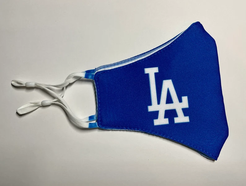Dodgers Sugar Skull Baseball Face Mask | LA Dodgers Mask | Dodger MLB image 8