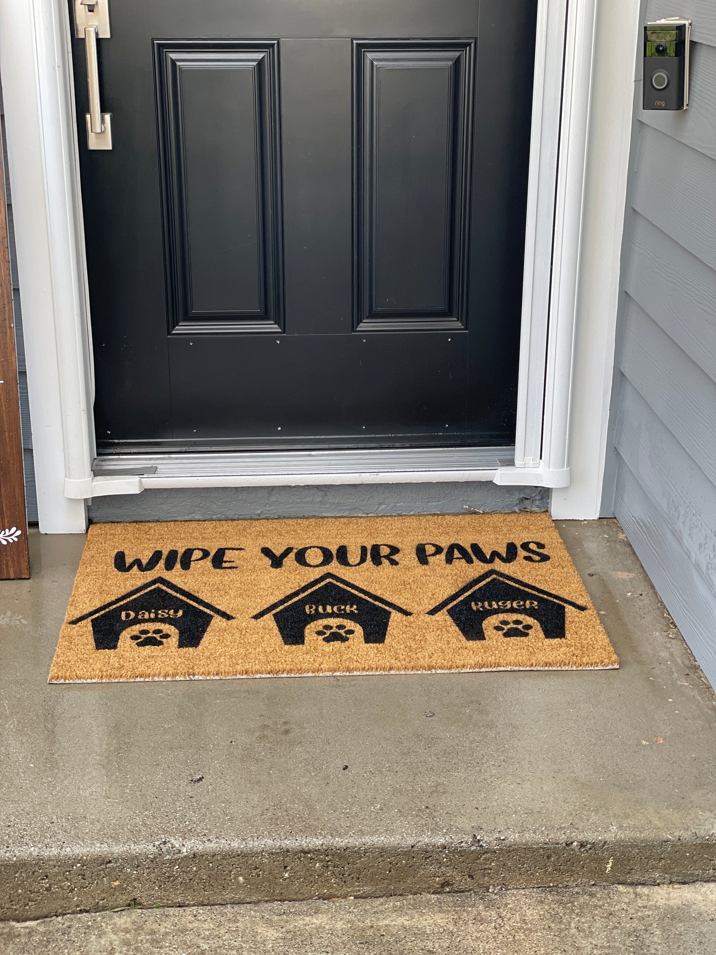 Personalized Wipe Your Paws Door Mat image 2