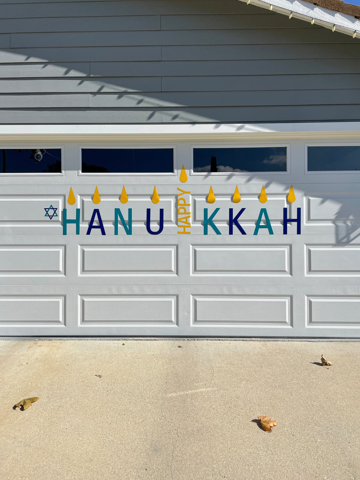 Happy Hanukkah Garage Door Magnets, Jewish Holiday Decorations, Star of David image 3