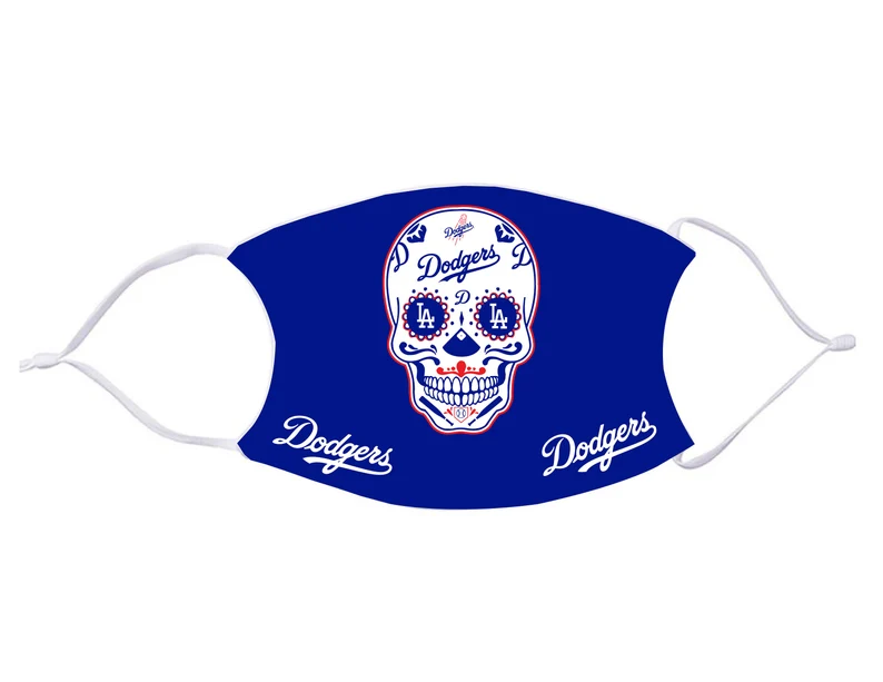 Dodgers Sugar Skull Baseball Face Mask | LA Dodgers Mask | Dodger MLB image 4