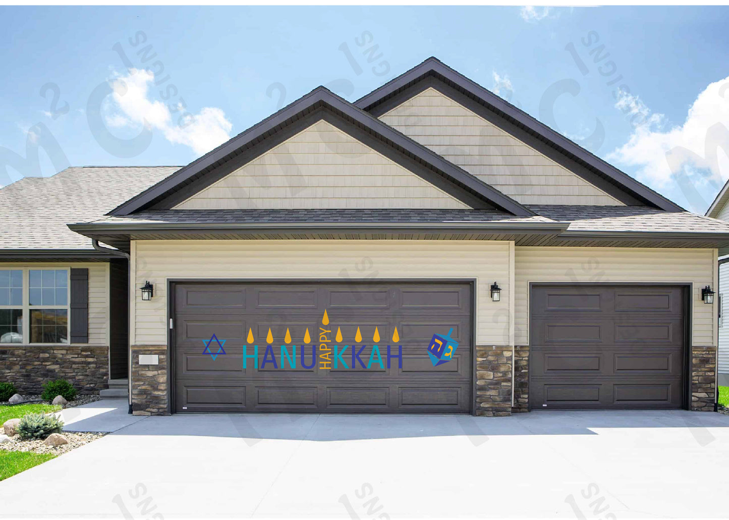 Happy Hanukkah Garage Door Magnets, Jewish Holiday Decorations, Star of David image 13