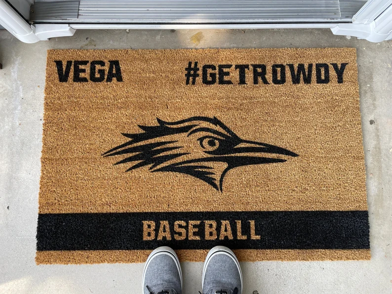 Roadrunners Baseball MSU Denver Door Mat | Welcome Mat | University Door Mat image 0