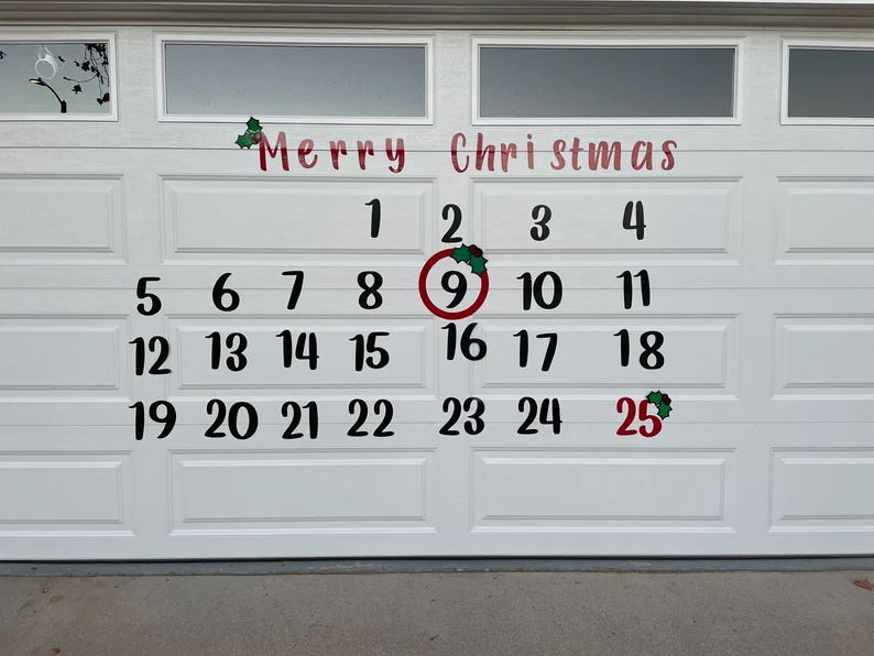 Christmas Countdown Magnetic Numbers | Reusable | Merry Christmas sign image 0