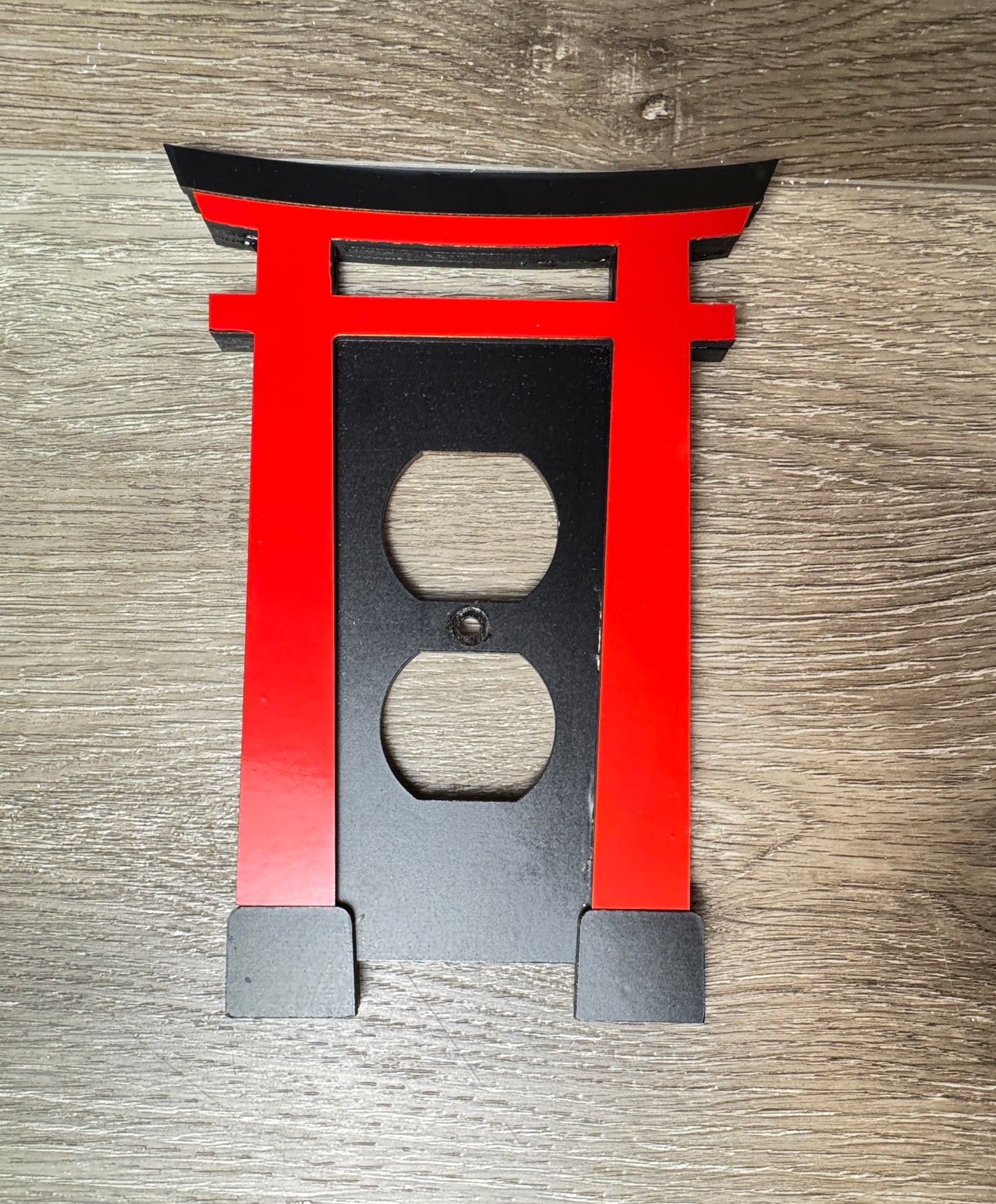 Japanese Torii Gate (Asian Temple icon, Japan design) Wood Cover Plate for Light image 8