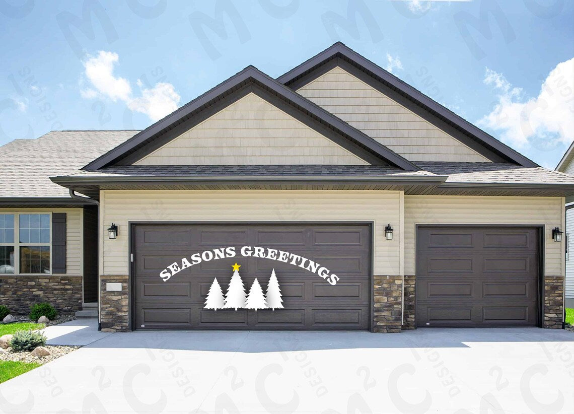 Seasons Greetings Garage Magnets, Fir Trees, Christmas trees image 6