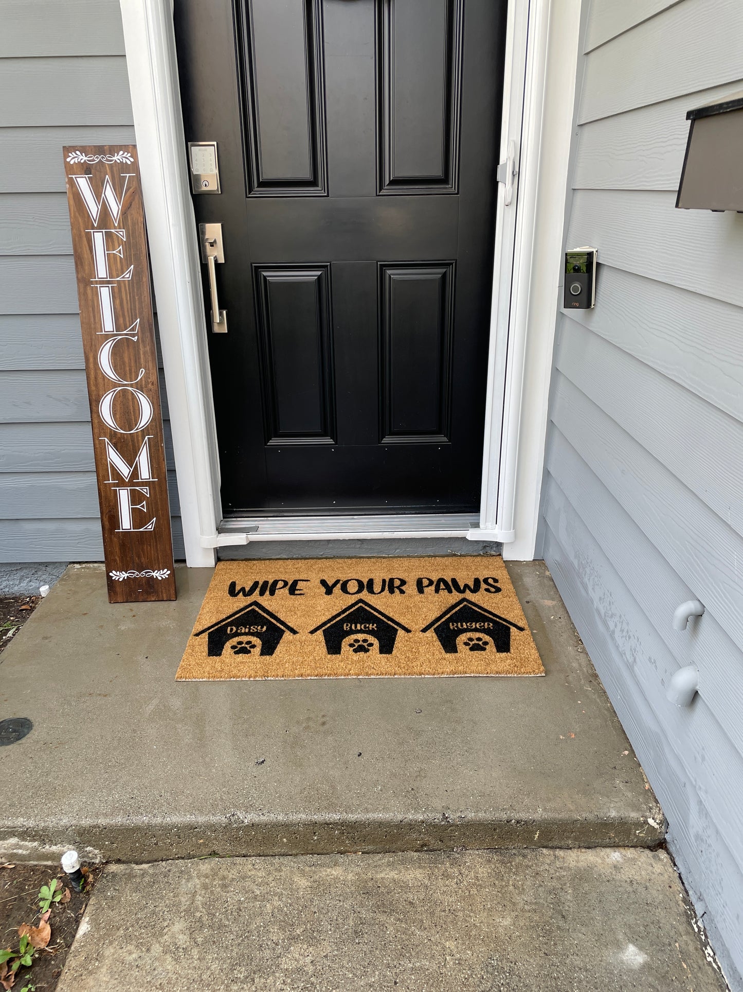 Personalized Wipe Your Paws Door Mat image 3