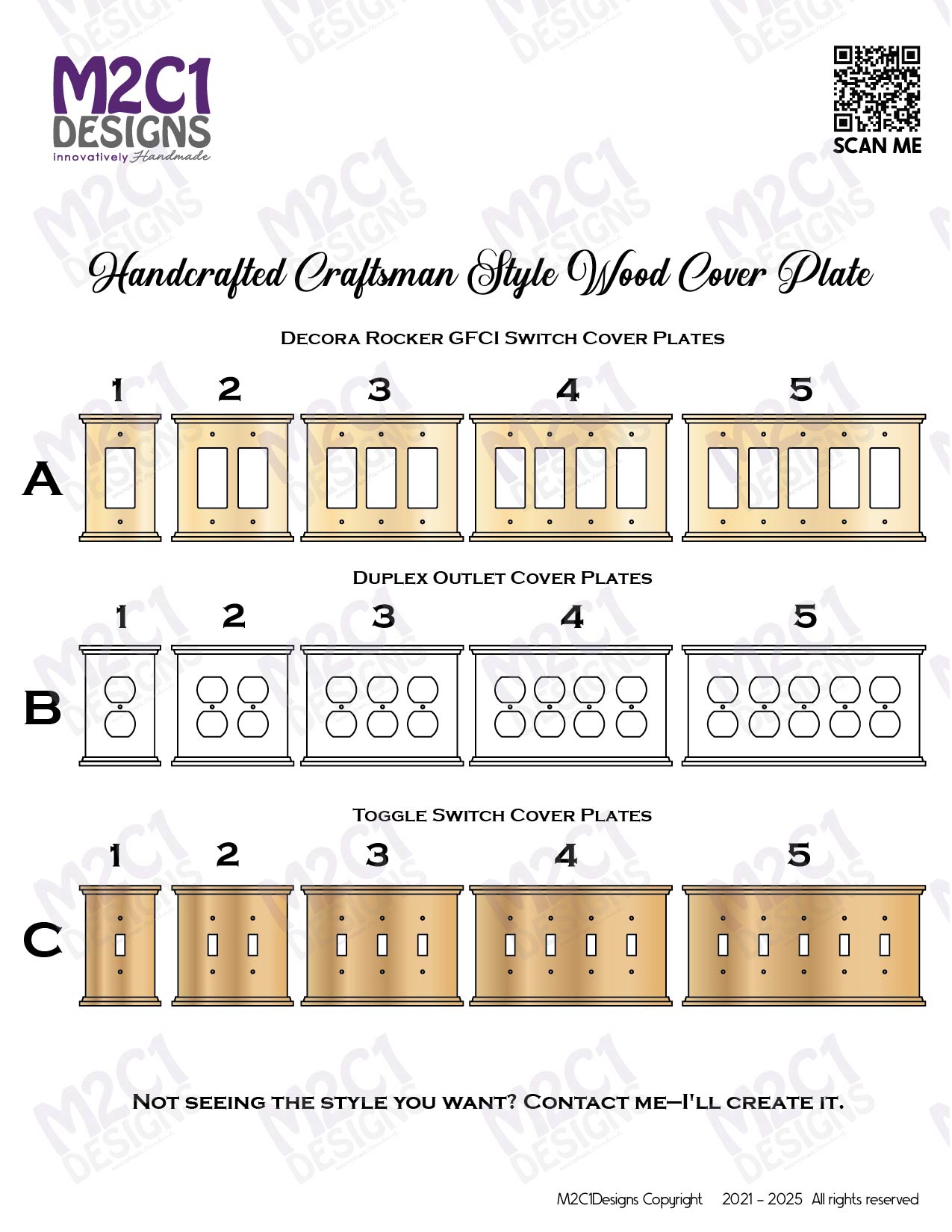 Handcrafted Craftsman Style Wood Cover Plate for Light Switches, Outlet Covers image 13
