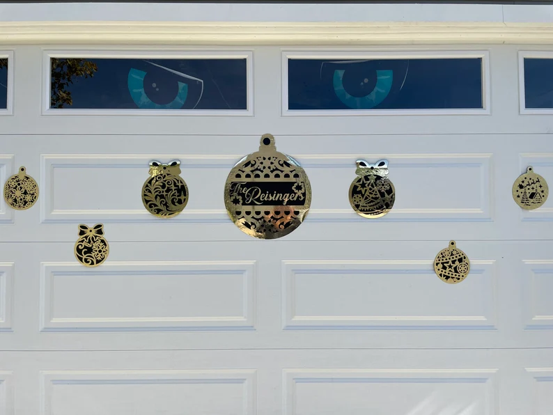 Personalized Gift Christmas Ornament Reusable decorations | Black Gold image 3