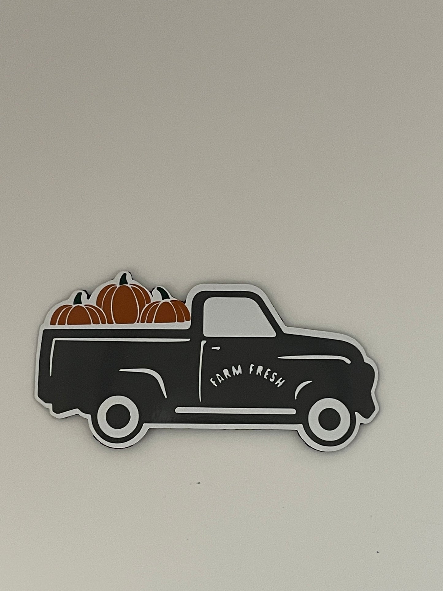 Vintage Truck full of Pumpkins Magnet | Farm Fresh Pumpkins Magnet image 1