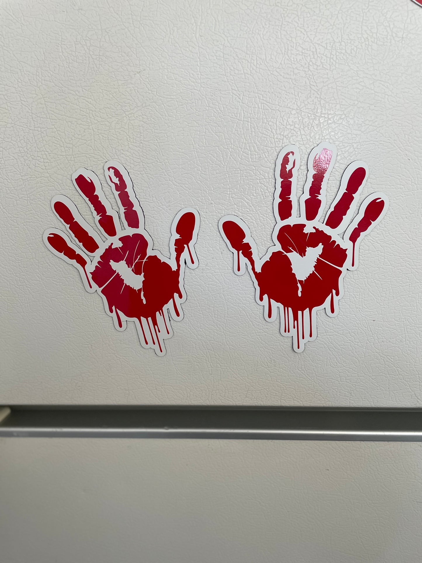 Bloody Happy Halloween Red Fridge Magnets | Reusable decorations image 3